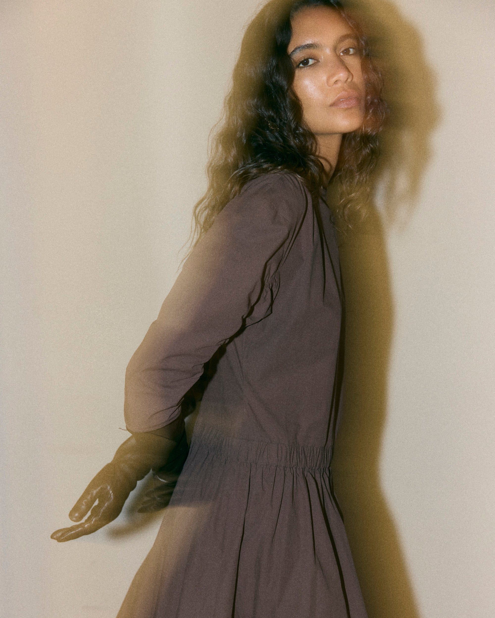 Natalia Cotton Ruched-Detail Dress - Image 9