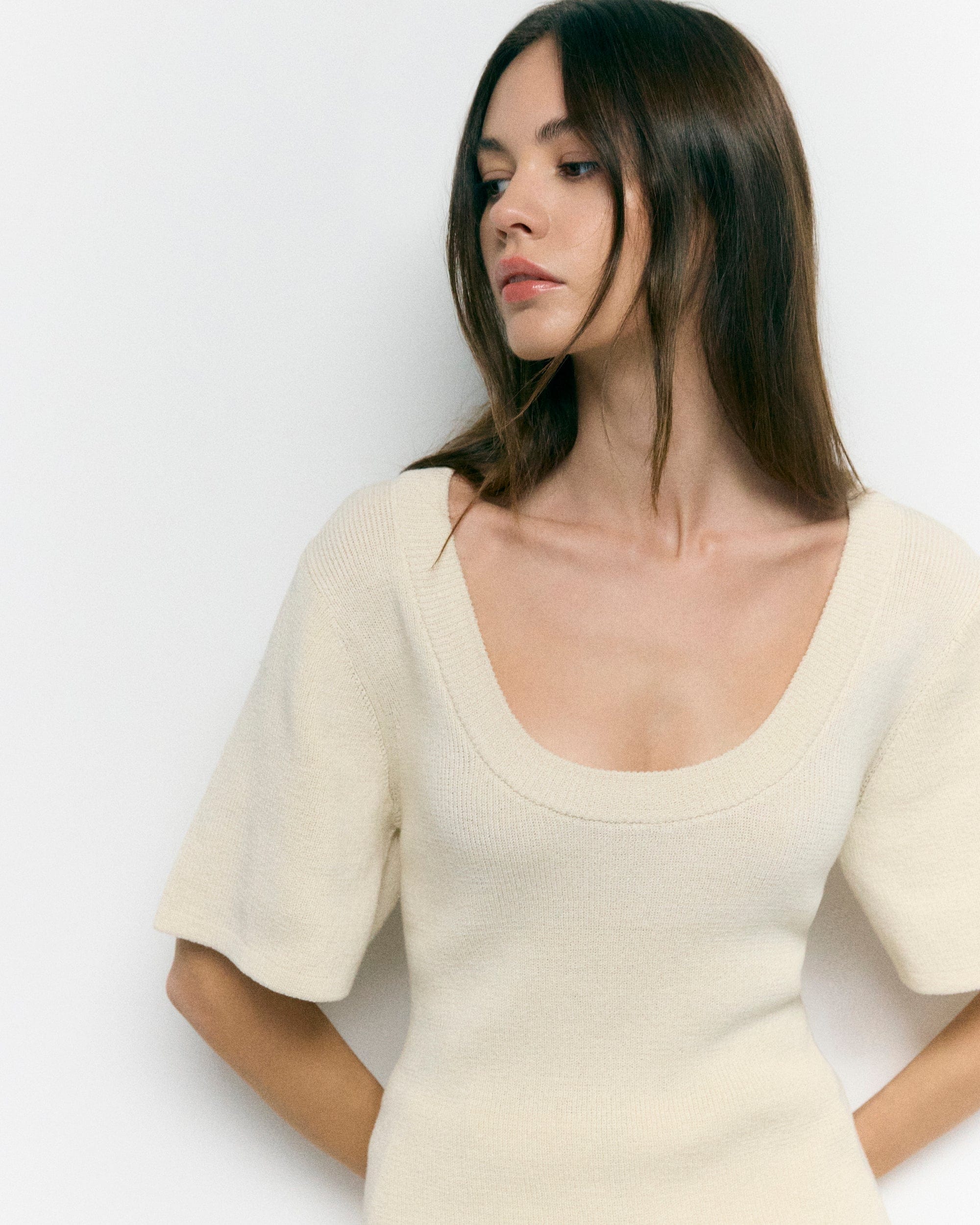 Reina Sculpted Scoop-Neck Knit Top - Image 8