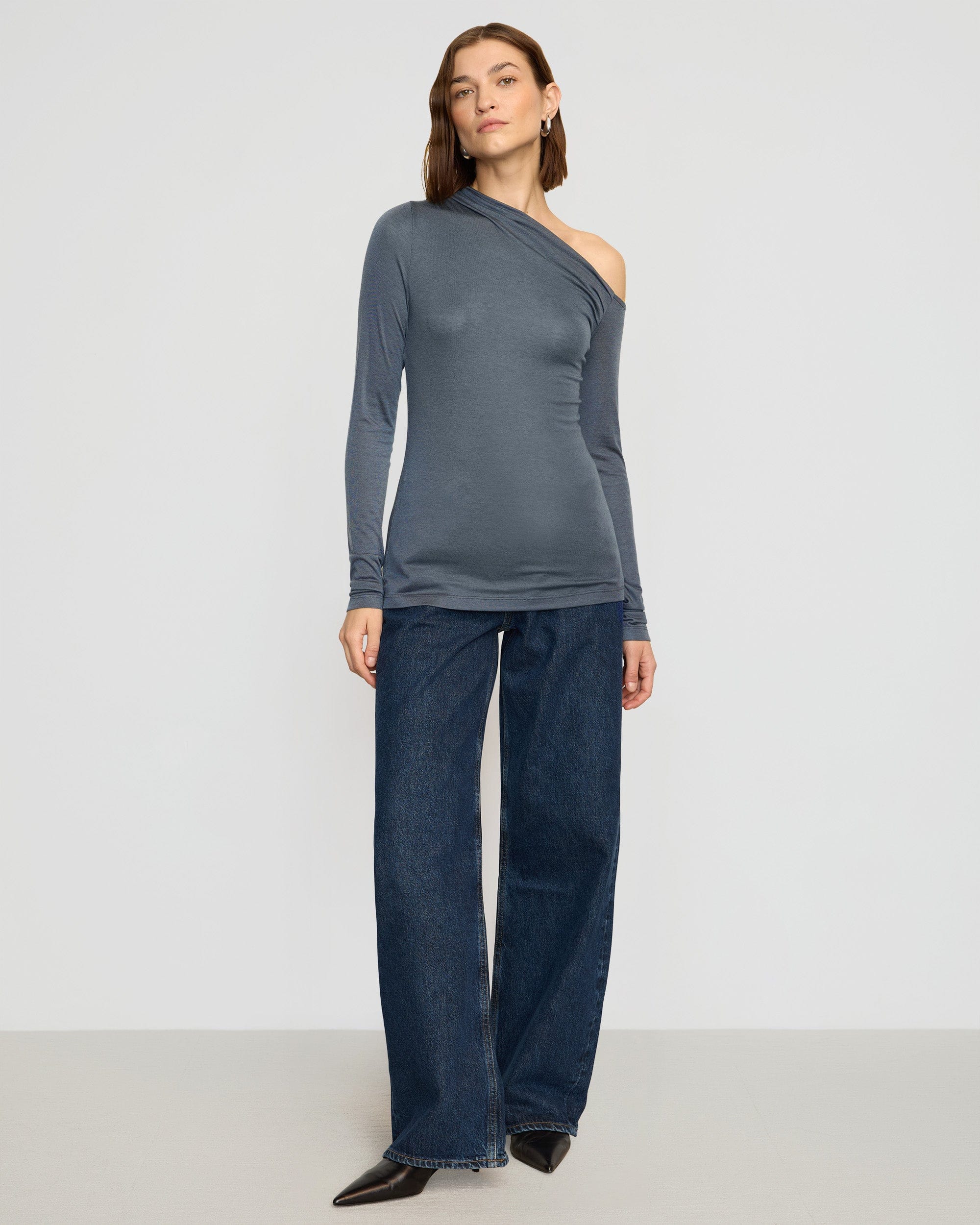 Ayra Tencel-Wool Off-Shoulder Tee - Image 2