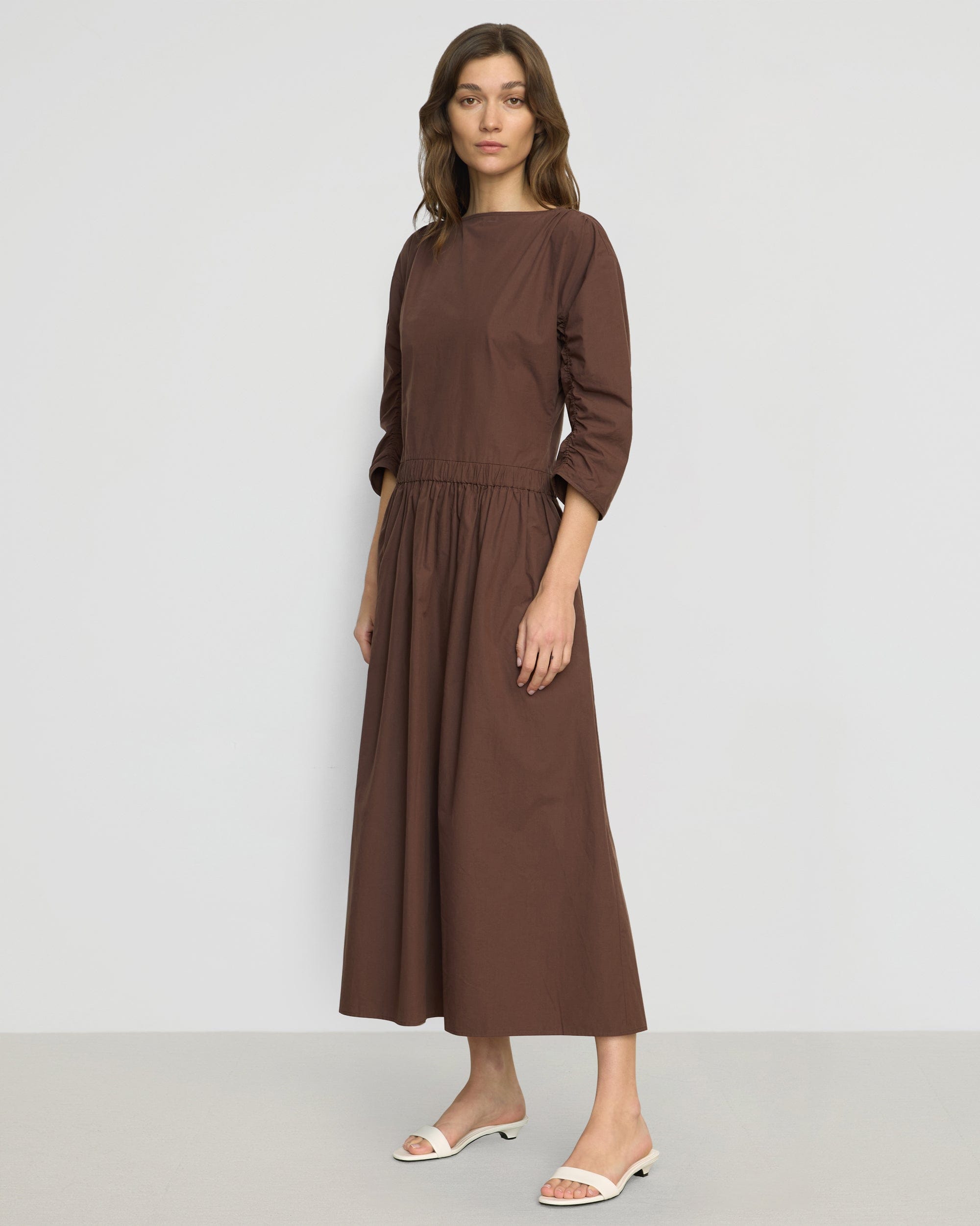 Natalia Cotton Ruched-Detail Dress - Image 2