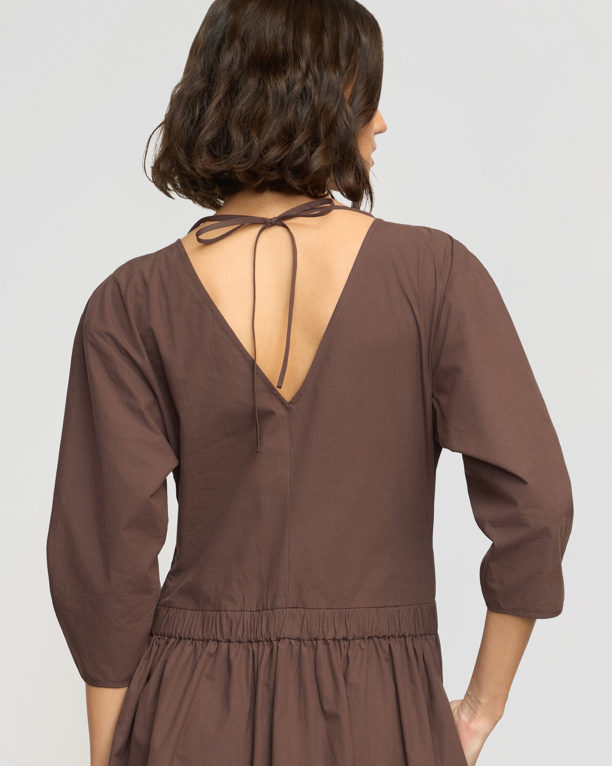 Natalia Cotton Ruched-Detail Dress - Image 5