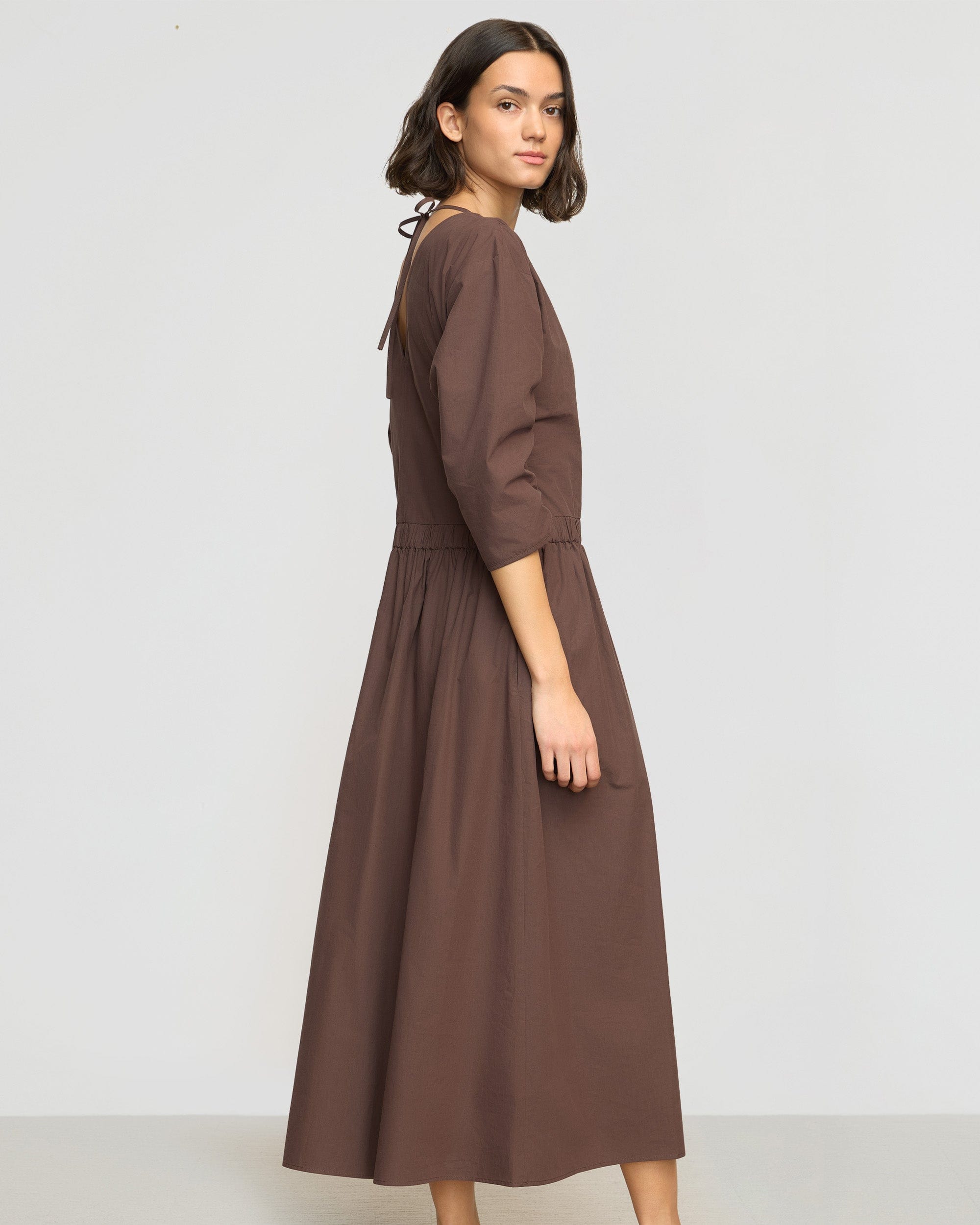 Natalia Cotton Ruched-Detail Dress - Image 8