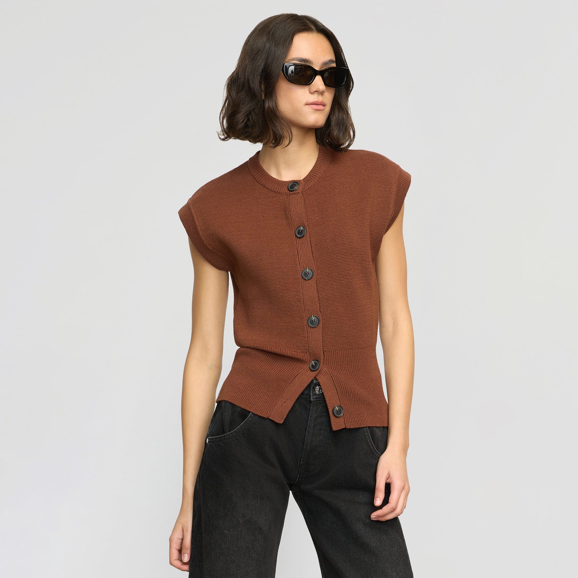 Solea Button Knit Vest