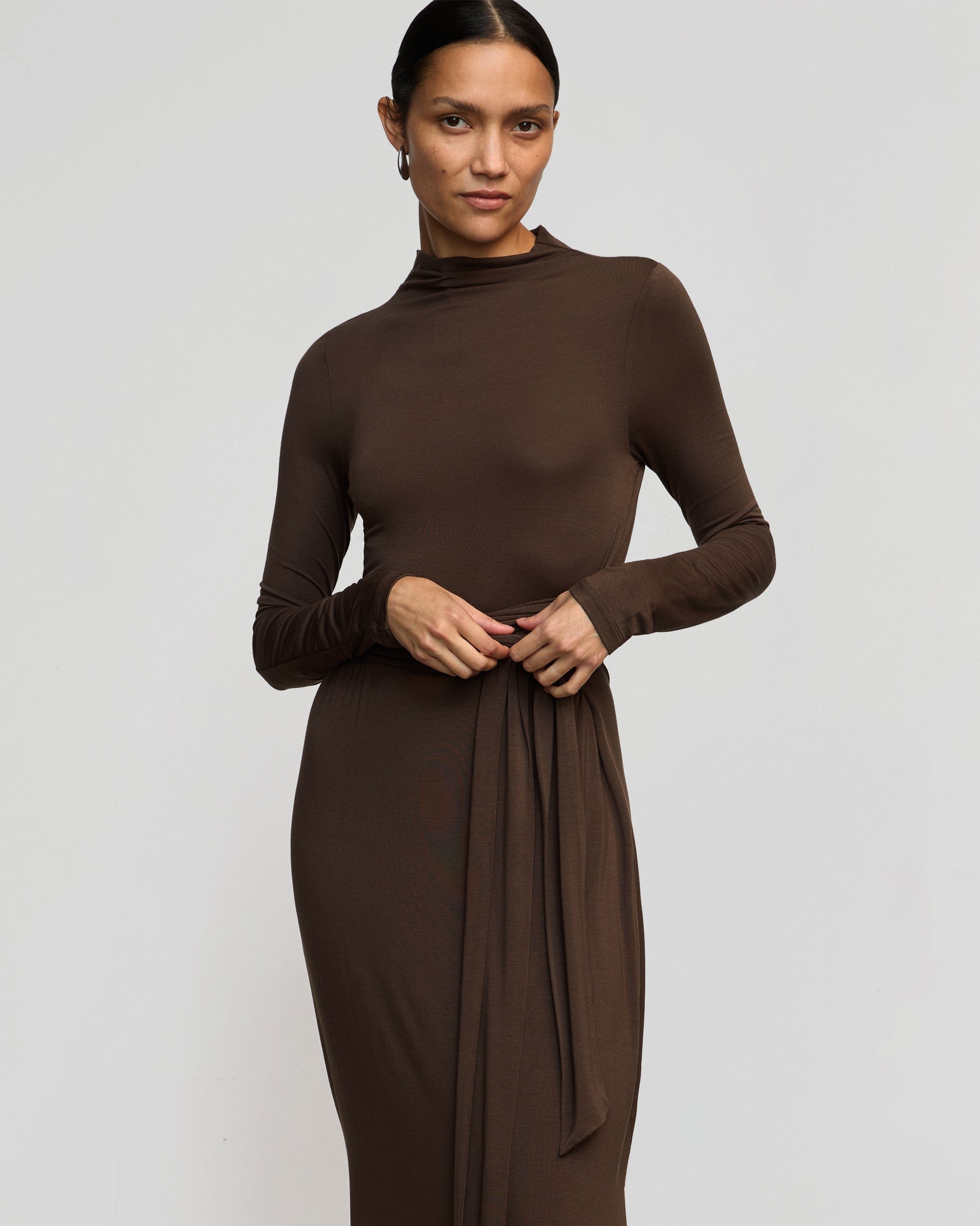 Vero Tie-Front Long-Sleeve Dress - Image 3