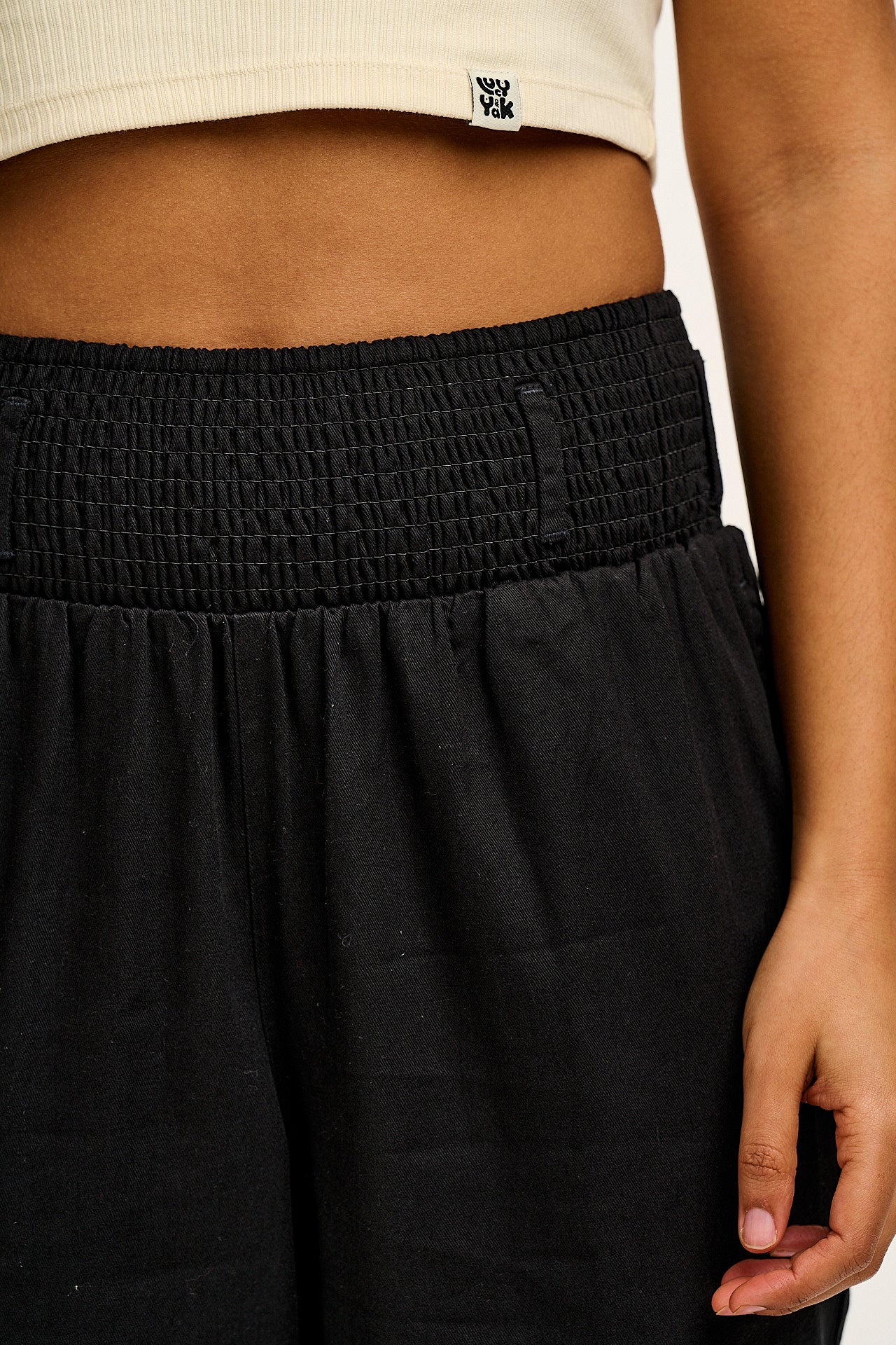 Alexa - Cotton Trousers in Black - Image 4
