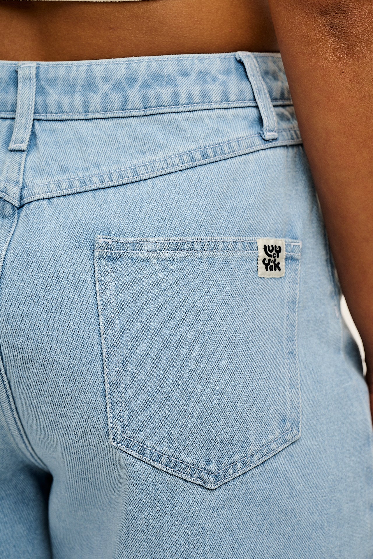 Lexi - High Waist Denim Shorts in Light Wash Blue - Image 6