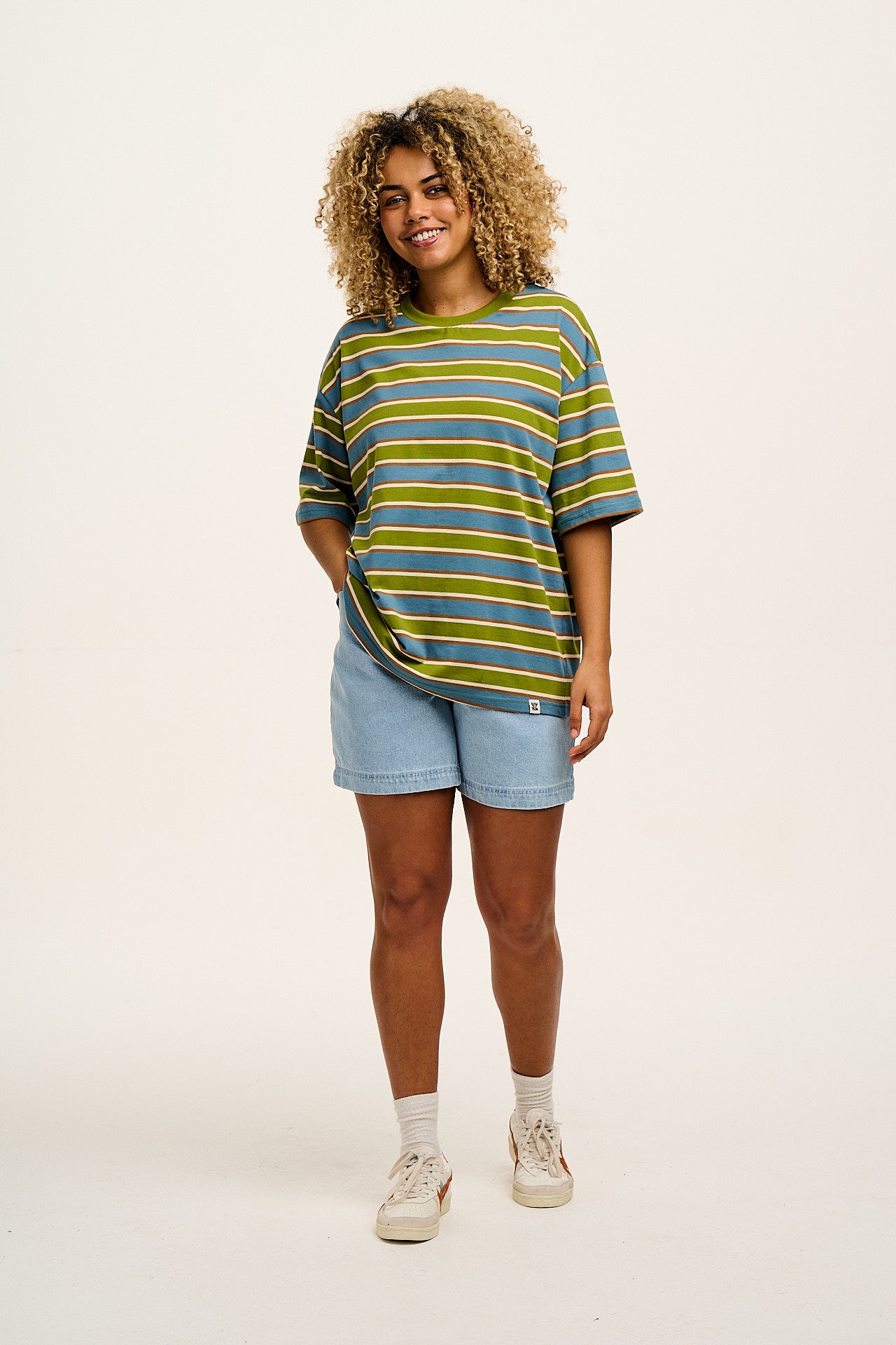 Lexi - High Waist Denim Shorts in Light Wash Blue - Image 8
