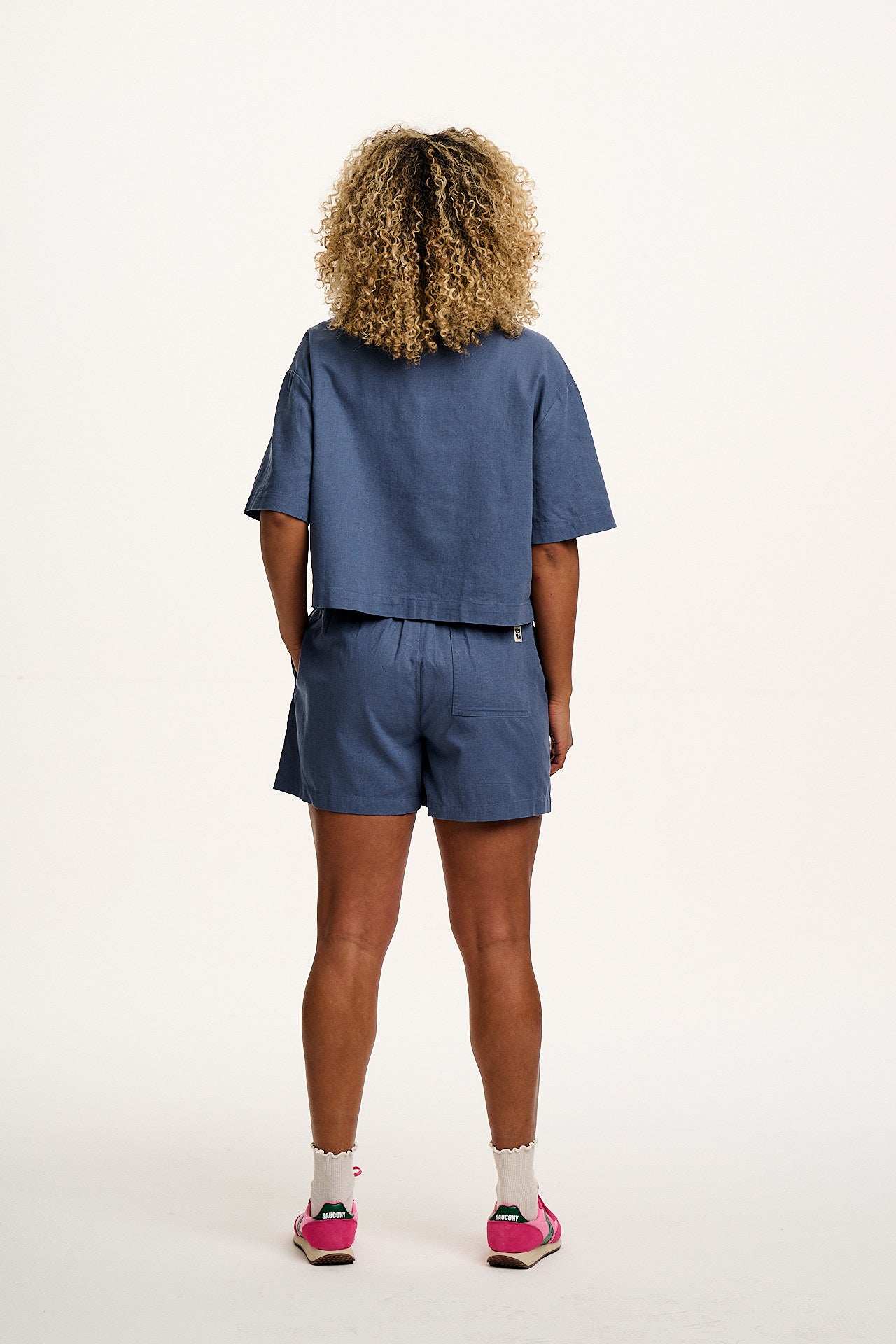 Alfie - Cotton & Linen Shirt in Vintage Indigo - Image 8